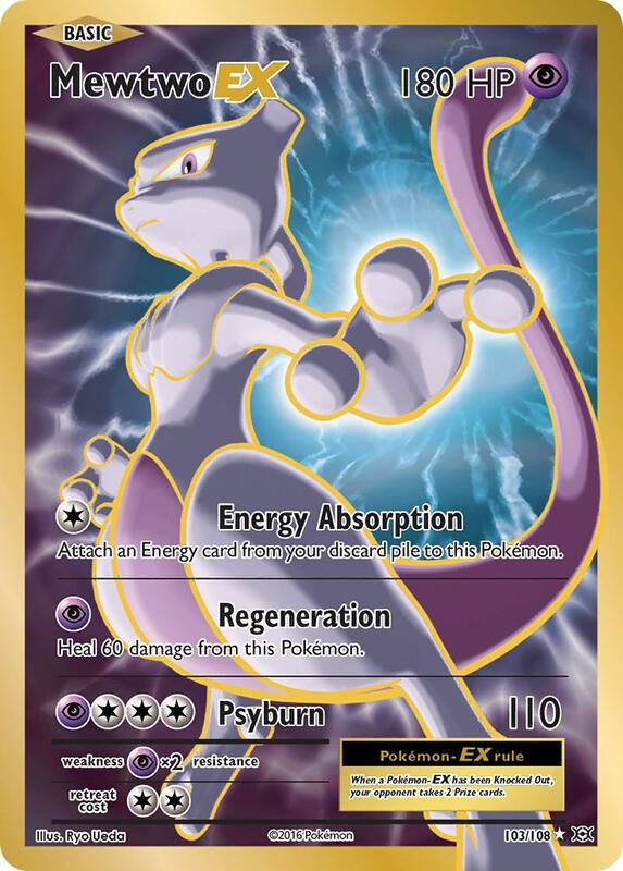 Mewtwo EX (Full Art) Evolutions Pokemon Card