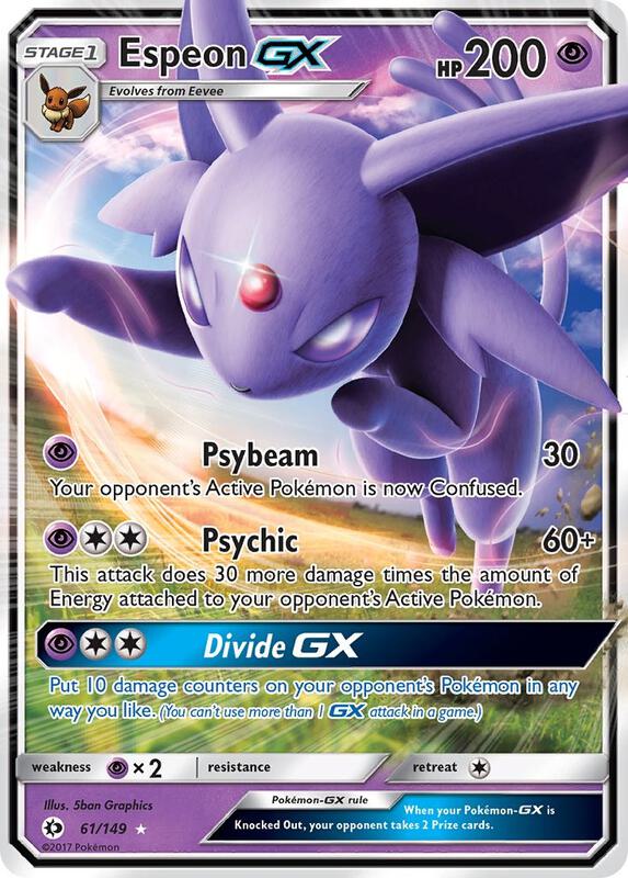Espeon GX Sun & Moon Base Set Pokemon Card