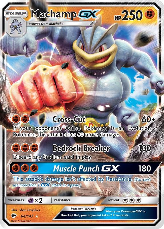 Machamp GX Burning Shadows Pokemon Card