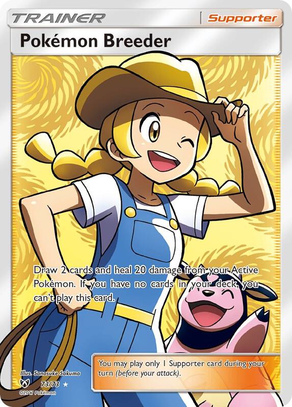 Pokemon Breeder (Full Art) Shining Legends Pokemon Card