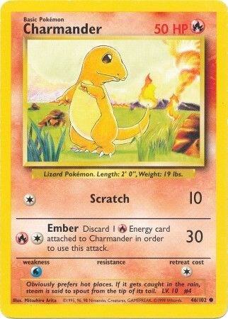 Charmander Base Set (Unlimited) Pokemon Card