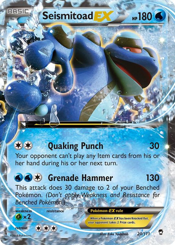 Seismitoad EX Furious Fists Pokemon Card