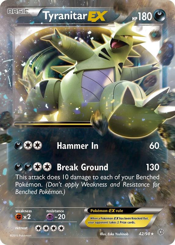 Tyranitar EX Ancient Origins Pokemon Card