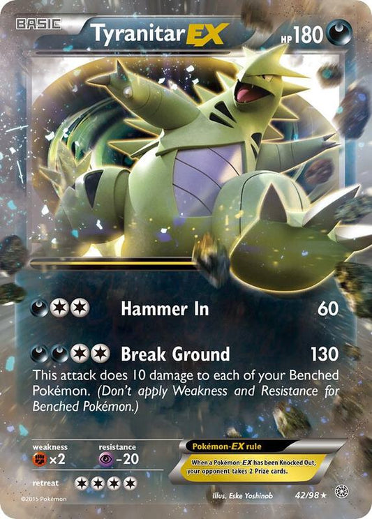 Tyranitar EX Ancient Origins Pokemon Card