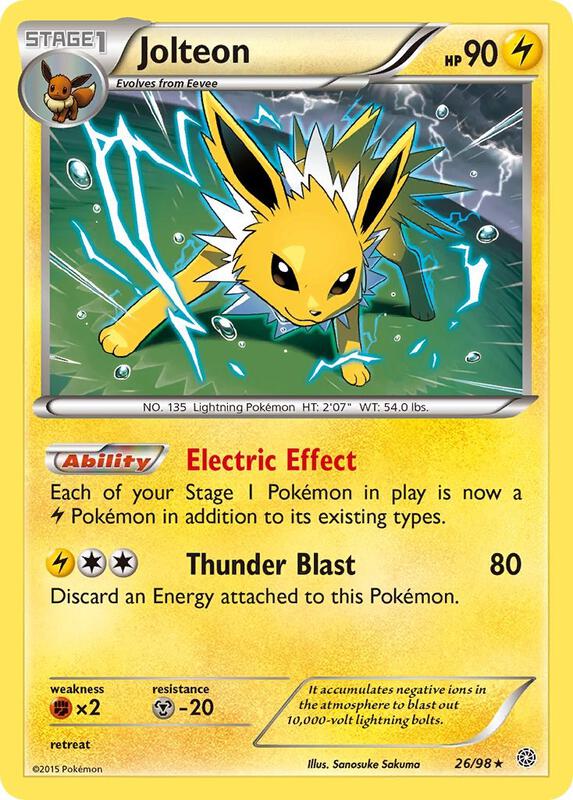 Jolteon Ancient Origins Pokemon Card