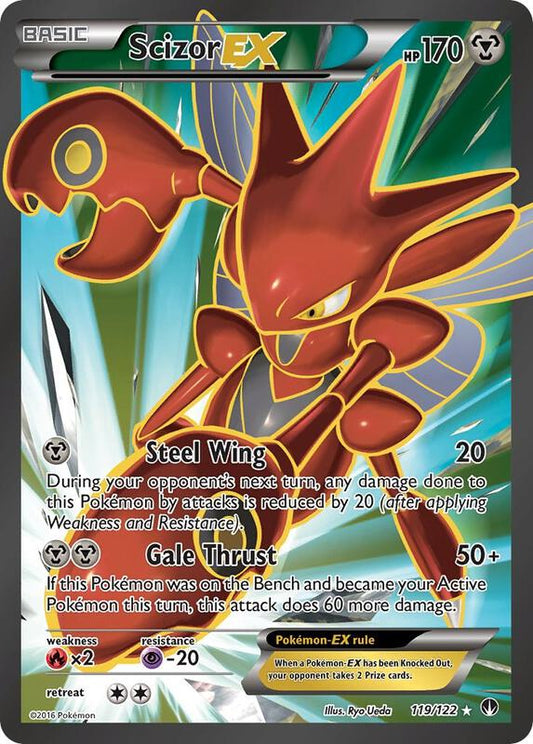 Scizor EX (Full Art) BREAKpoint Pokemon Card