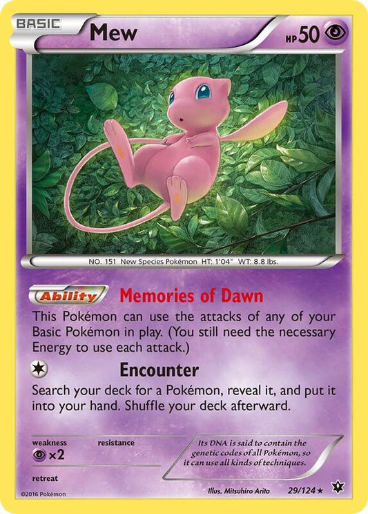 Mew XY - Fates Collide Pokemon Card