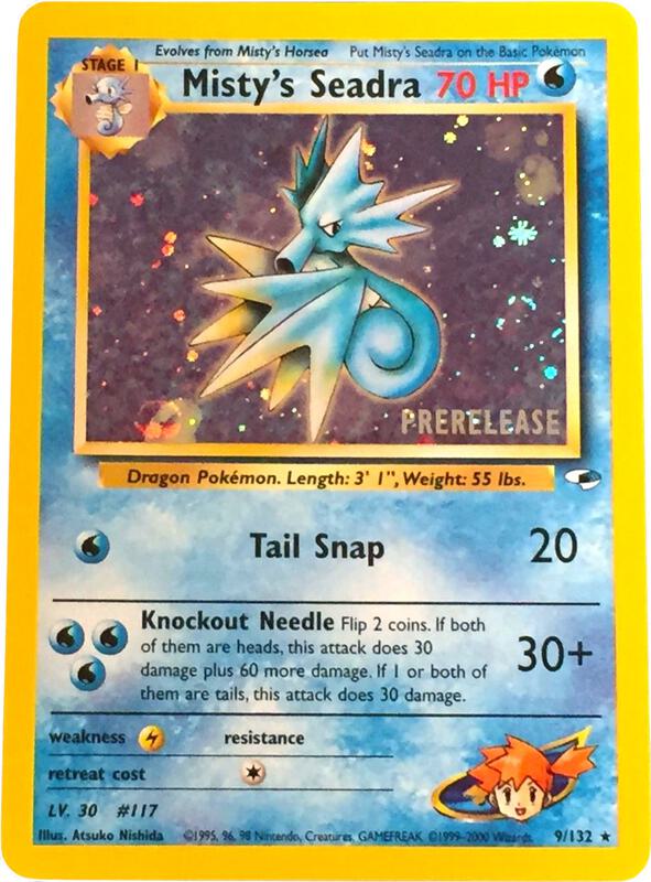 Misty's Seadra (Prerelease) WoTC Promo Pokemon Card