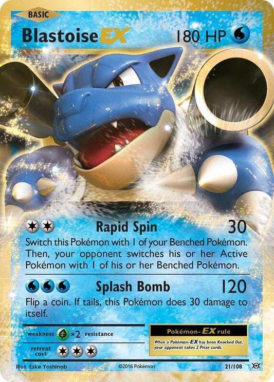 Blastoise EX Evolutions Pokemon Card