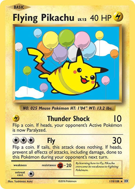 Flying Pikachu Evolutions Pokemon Card