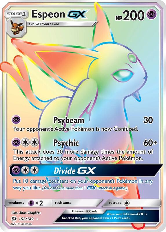 Espeon GX (Secret) Sun & Moon Base Set Pokemon Card