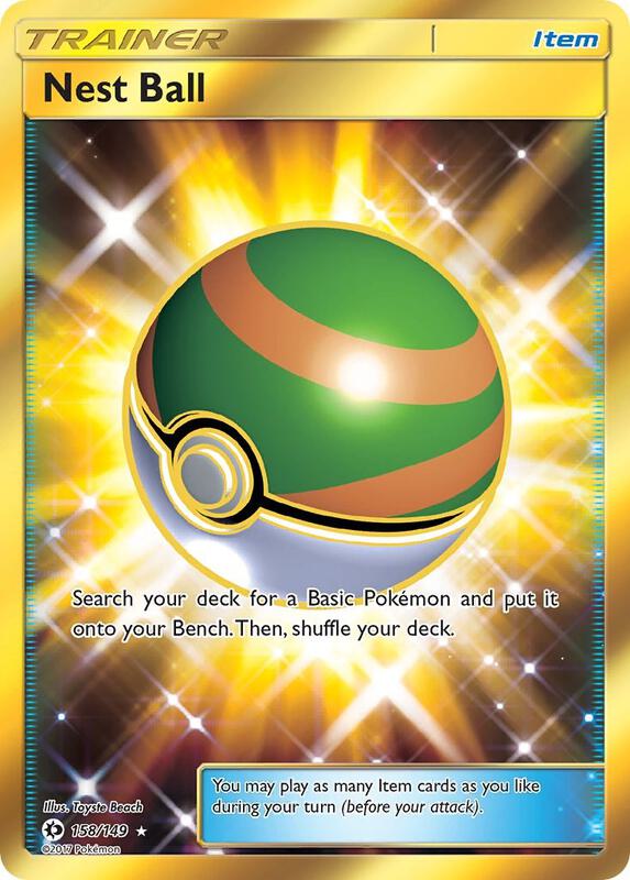 Nest Ball (Secret) Sun & Moon Base Set Pokemon Card