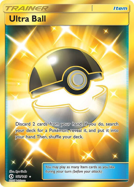 Ultra Ball (Secret) Sun & Moon Base Set Pokemon Card