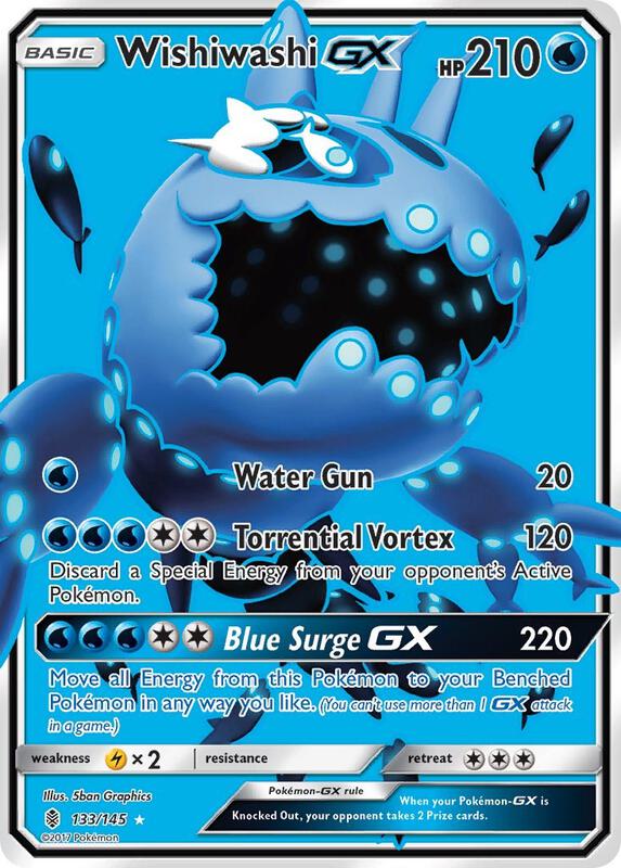 Wishiwashi GX (Full Art) Guardians Rising Pokemon Card