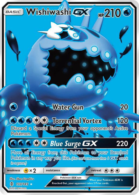 Wishiwashi GX (Full Art) Guardians Rising Pokemon Card