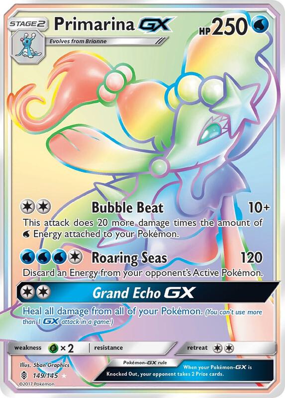 Primarina GX (Secret) Guardians Rising Pokemon Card