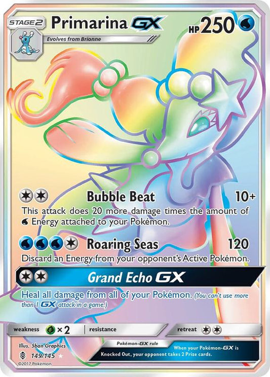 Primarina GX (Secret) Guardians Rising Pokemon Card