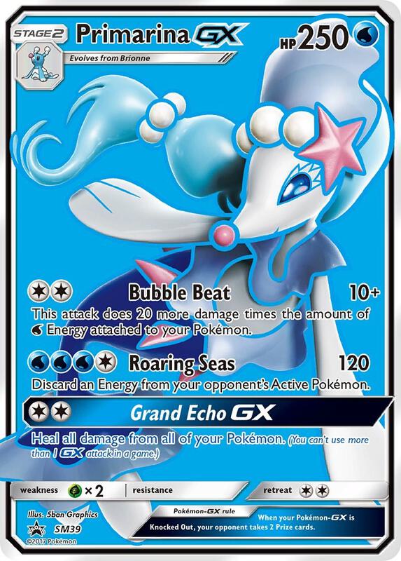 Primarina GX Sun & Moon Promo Pokemon Card