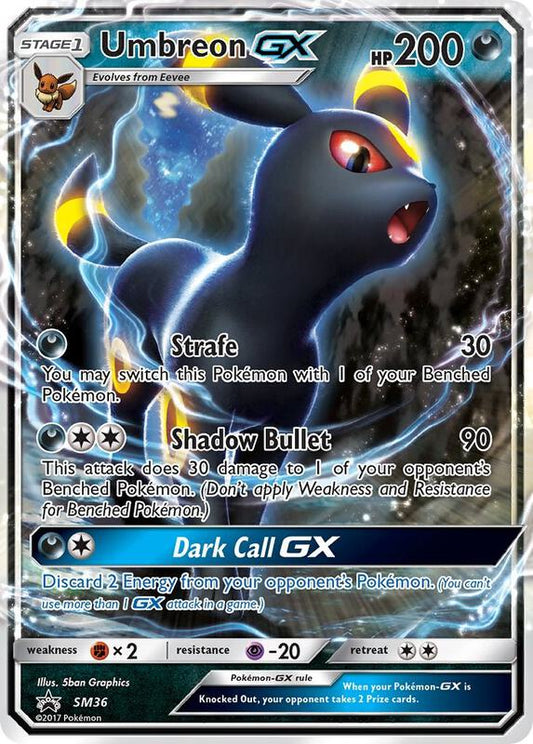 Umbreon GX Sun & Moon Promo Pokemon Card