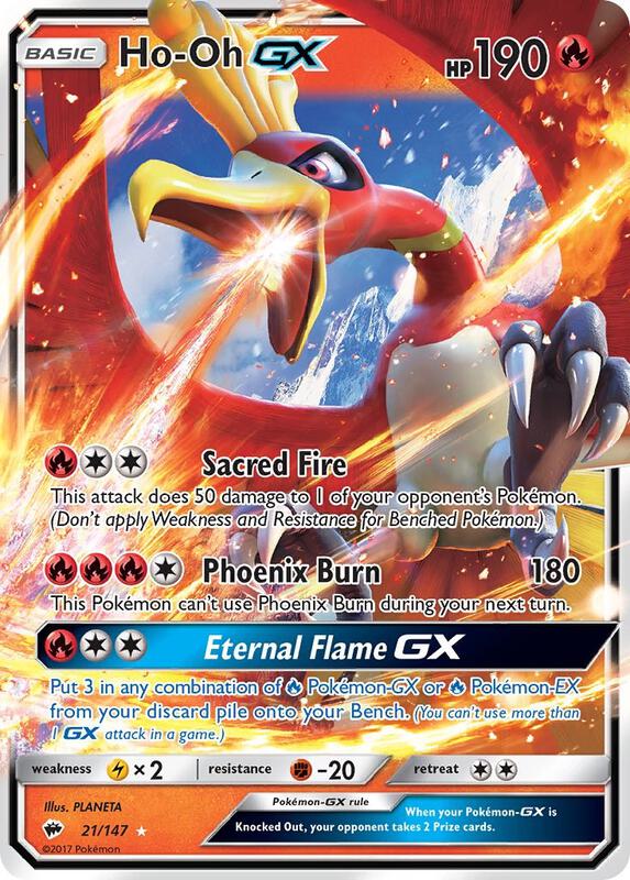 Ho-oh Burning Shadows Pokemon Card