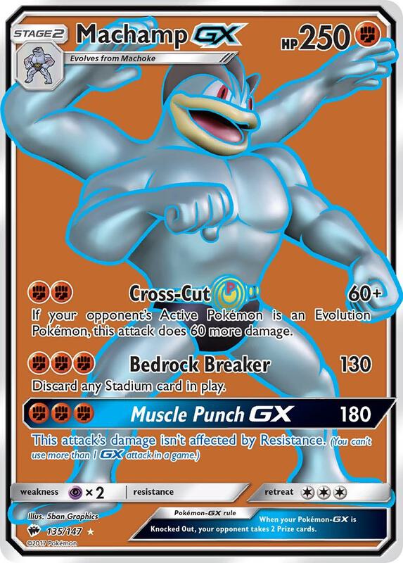 Machamp GX (Full Art) Burning Shadows Pokemon Card