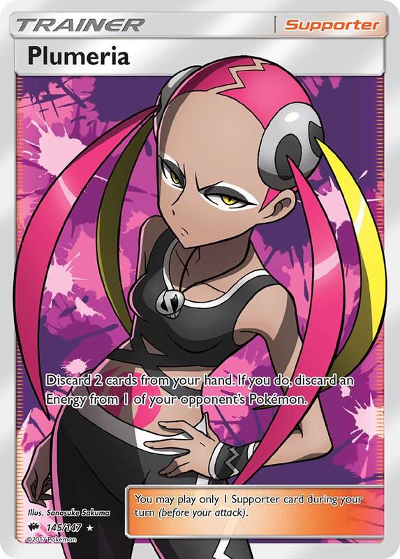 Plumeria (Full Art) Burning Shadows Pokemon Card