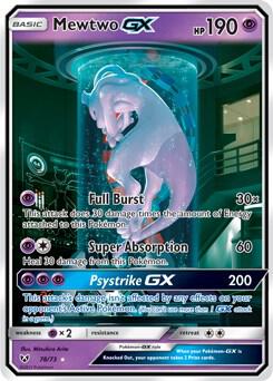 Mewtwo GX (Secret Shining) Shining Legends Pokemon Card