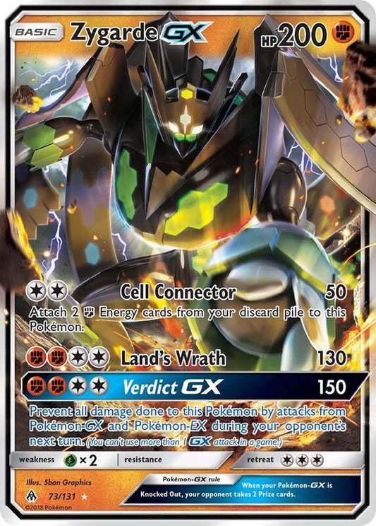 Zygarde GX Forbidden Light Pokemon Card