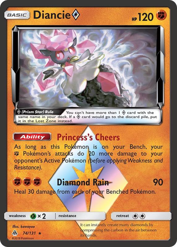 Diancie Prism Star Forbidden Light Pokemon Card