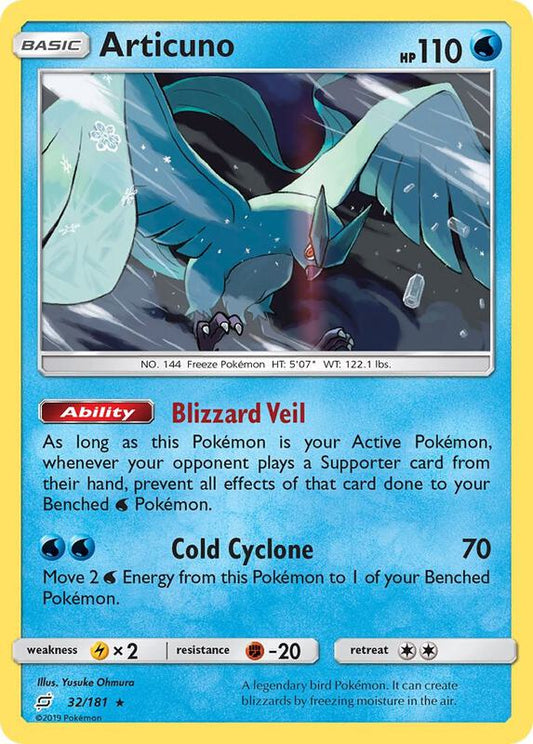 Articuno Team Up Pokemon Card