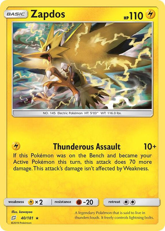 Zapdos Team Up Pokemon Card