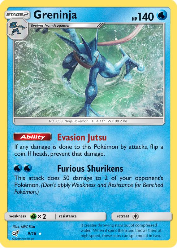 Greninja Detective Pikachu Pokemon Card