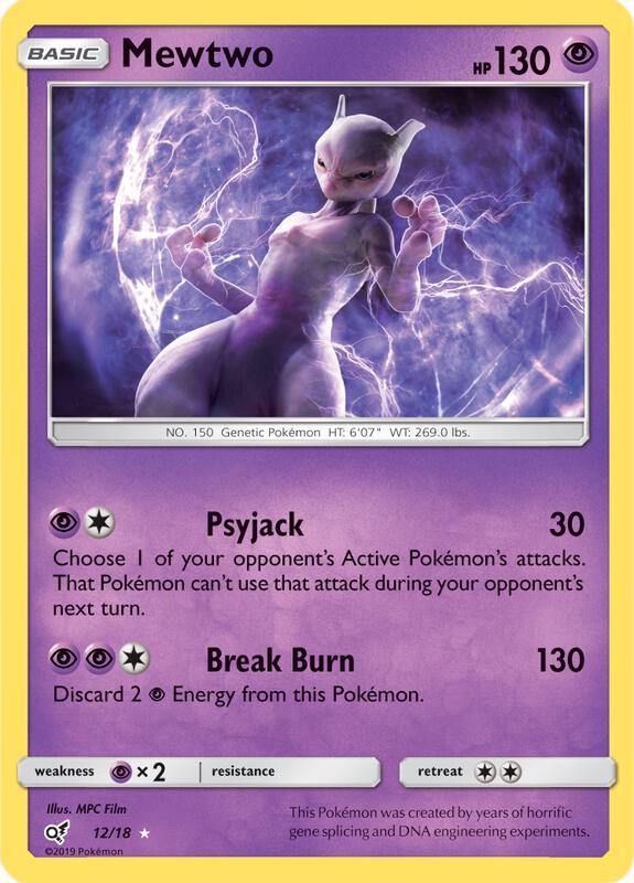 Mewtwo Detective Pikachu Pokemon Card