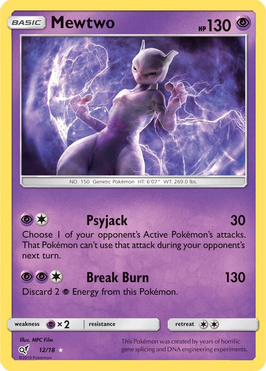 Mewtwo Detective Pikachu Pokemon Card