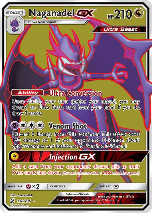 Naganadel GX (Full Art) Unified Minds Pokemon Card
