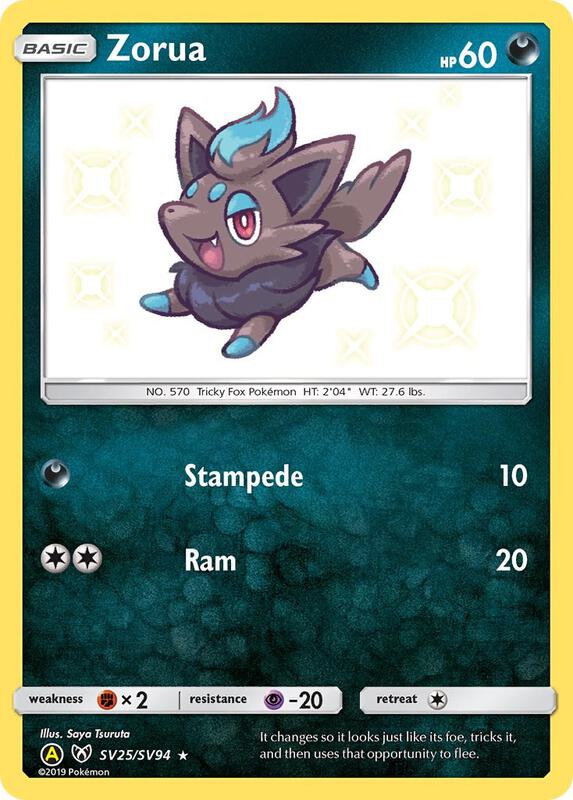 Zorua Hidden Fates: Shiny Vault Pokemon Card