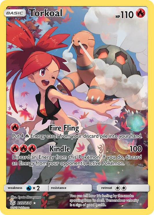 Torkoal (Secret) Cosmic Eclipse Pokemon Card