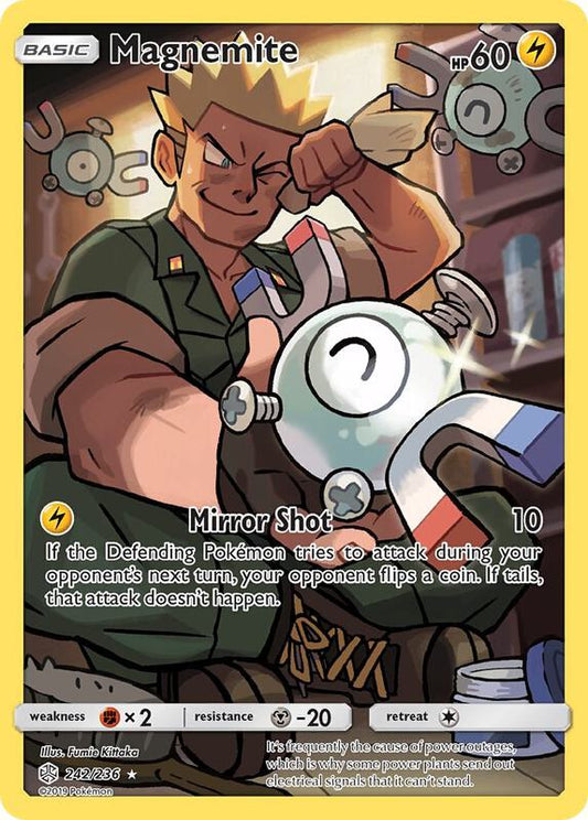 Magnemite (Secret) Cosmic Eclipse Pokemon Card