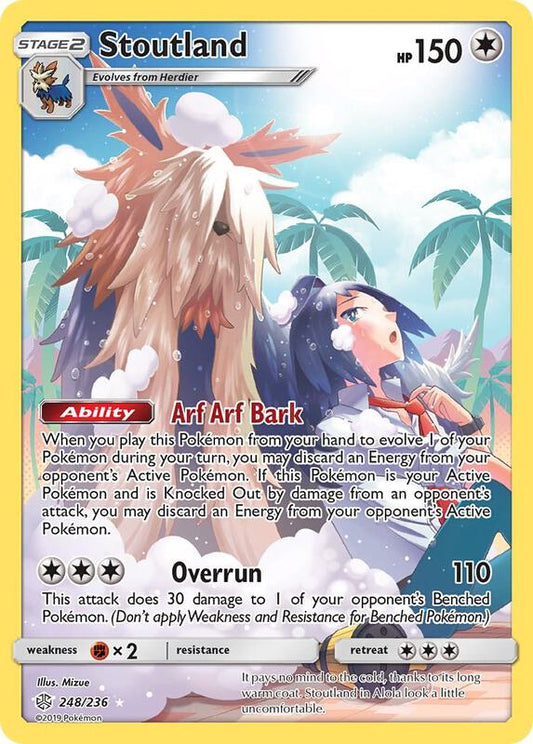 Stoutland (Secret) Cosmic Eclipse Pokemon Card