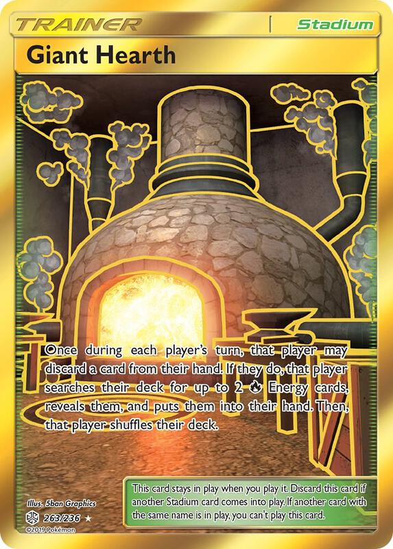 Giant Hearth (Secret) Cosmic Eclipse Pokemon Card
