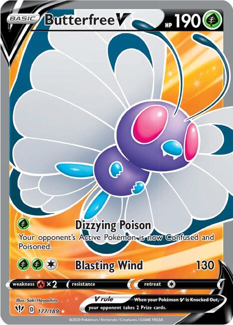 Butterfree V (Full Art) Darkness Ablaze Pokemon Card