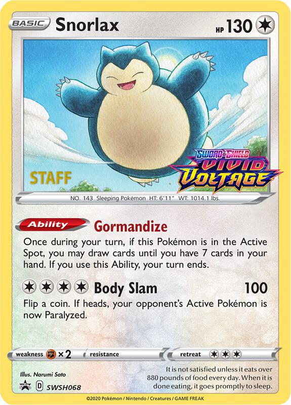 Snorlax (Prerelease) - Sword & Shield Promo #SWSH068 (Near Mint)