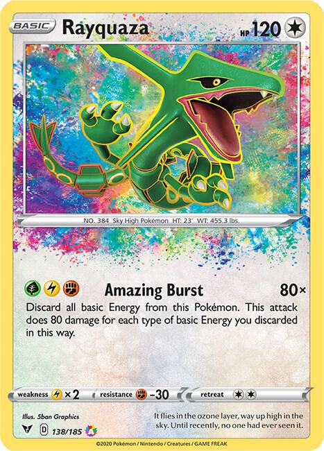 Rayquaza Vivid Voltage Pokemon Card