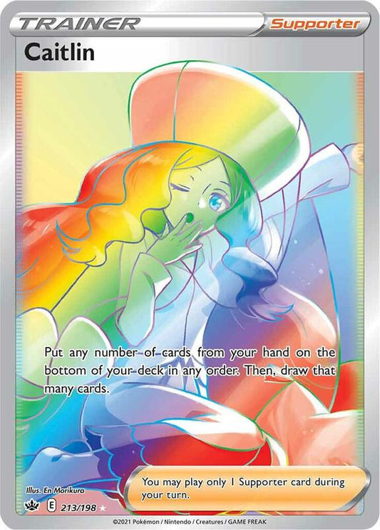 Caitlin (Secret) Chilling Reign Pokemon Card