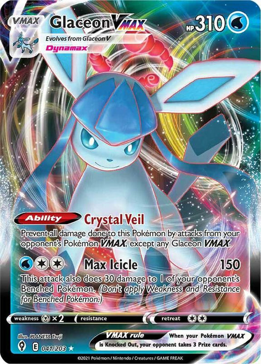 Glaceon VMAX Evolving Skies Pokemon Card