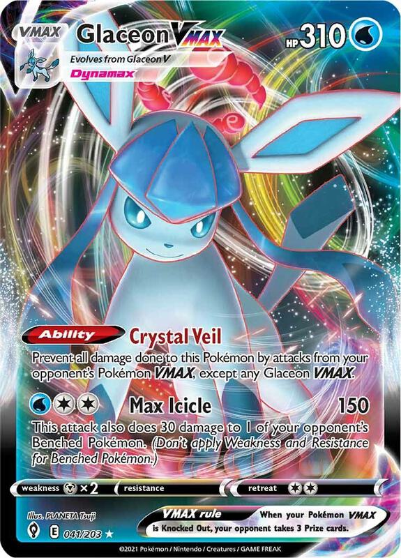 Glaceon VMAX Evolving Skies Pokemon Card