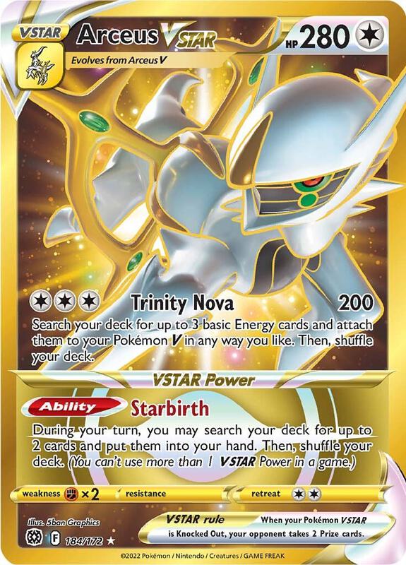 Arceus VSTAR (Secret) Brilliant Stars Pokemon Card