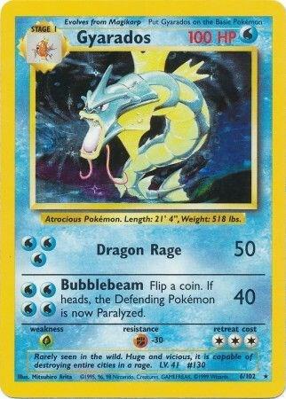 Gyarados Base Set (Unlimited) Pokemon Card