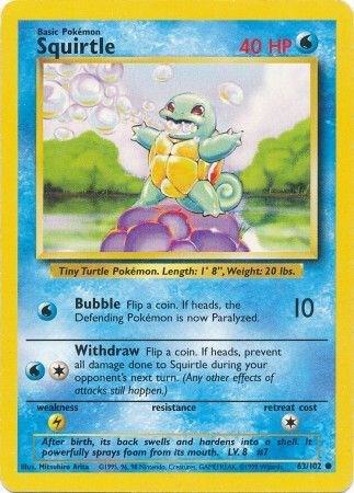 Squirtle Base Set (Unlimited) Pokemon Card