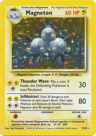 Magneton Base Set (Unlimited) Pokemon Card